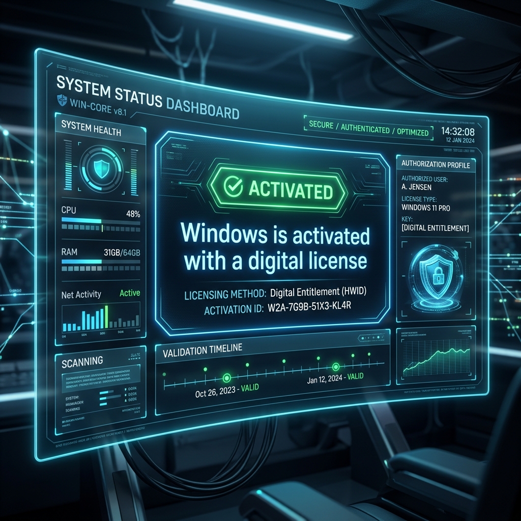 Windows Digital Activation License